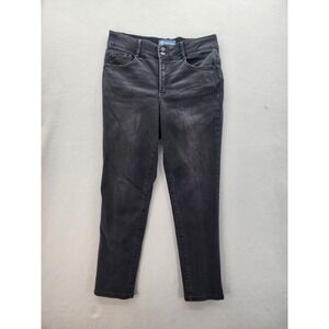 Democracy Ab-solution 12 Black Double Button Booty Lift Jeans‎ w/ Removable Pads